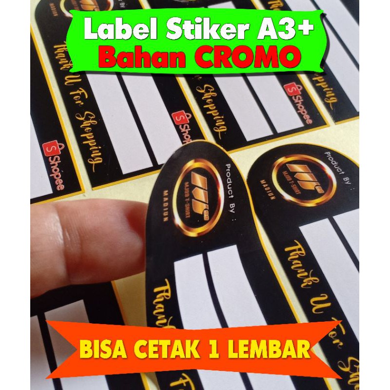 

LABEL STIKER BAHAN CROMO + CUTTING