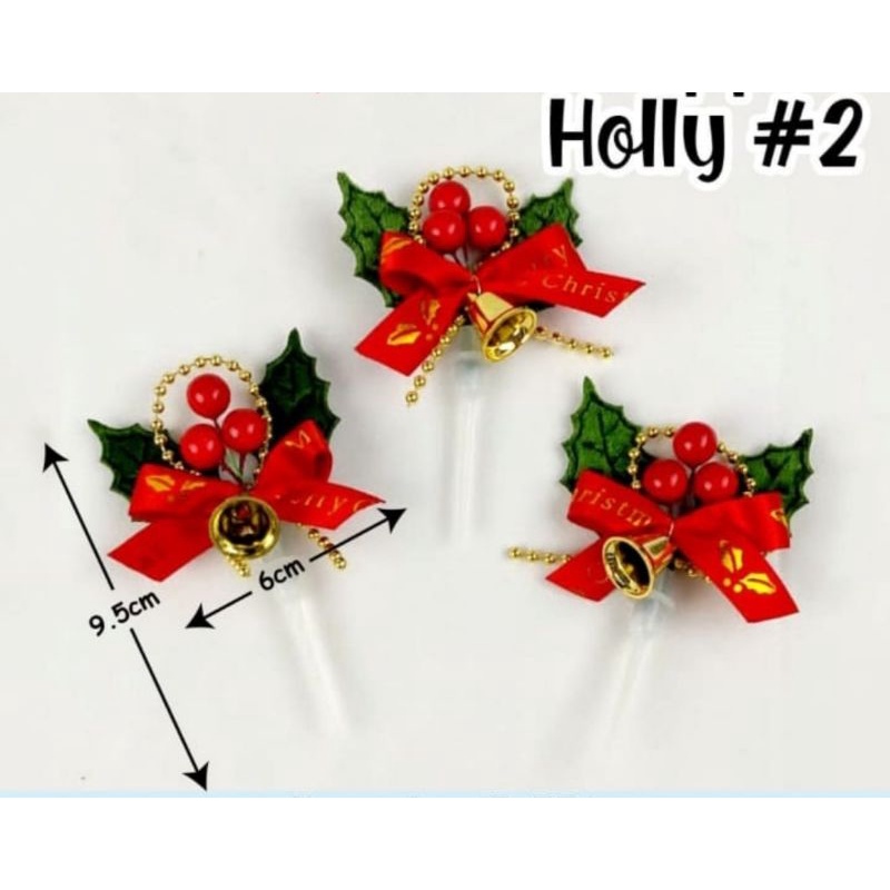 

topper hiasan tema Natal utk kue & makanan