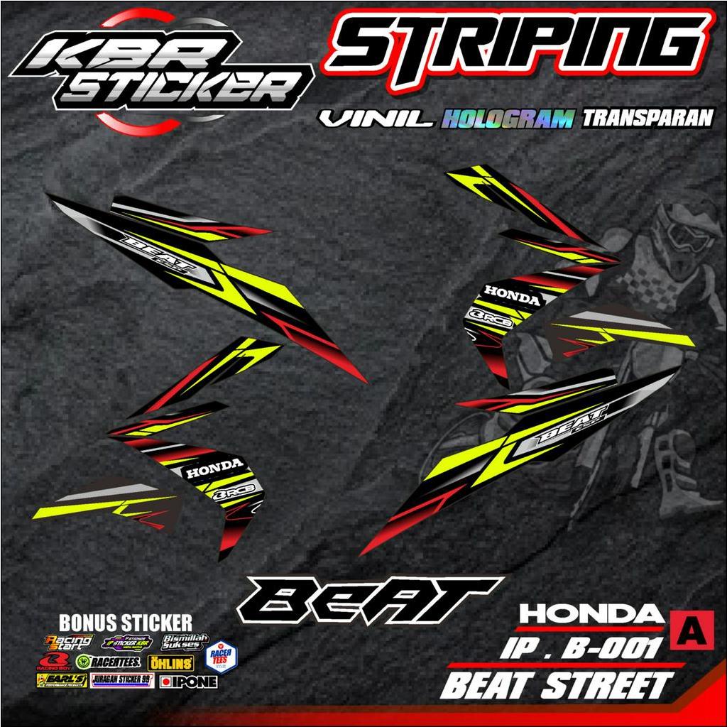 COD Stiker Striping BEAT STREET/ Sticker Variasi List Skotlet Motor Honda BEAT STREET/ KODE IP.B-001