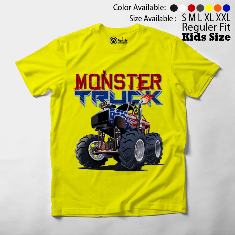 Baju Anak / Kaos Atasan Anak Laki-Laki Monster Truck Premium