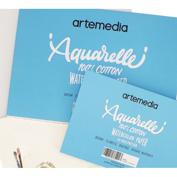 Artemedia Cotton Watercolour Paper Pad A5 / A4 / A3