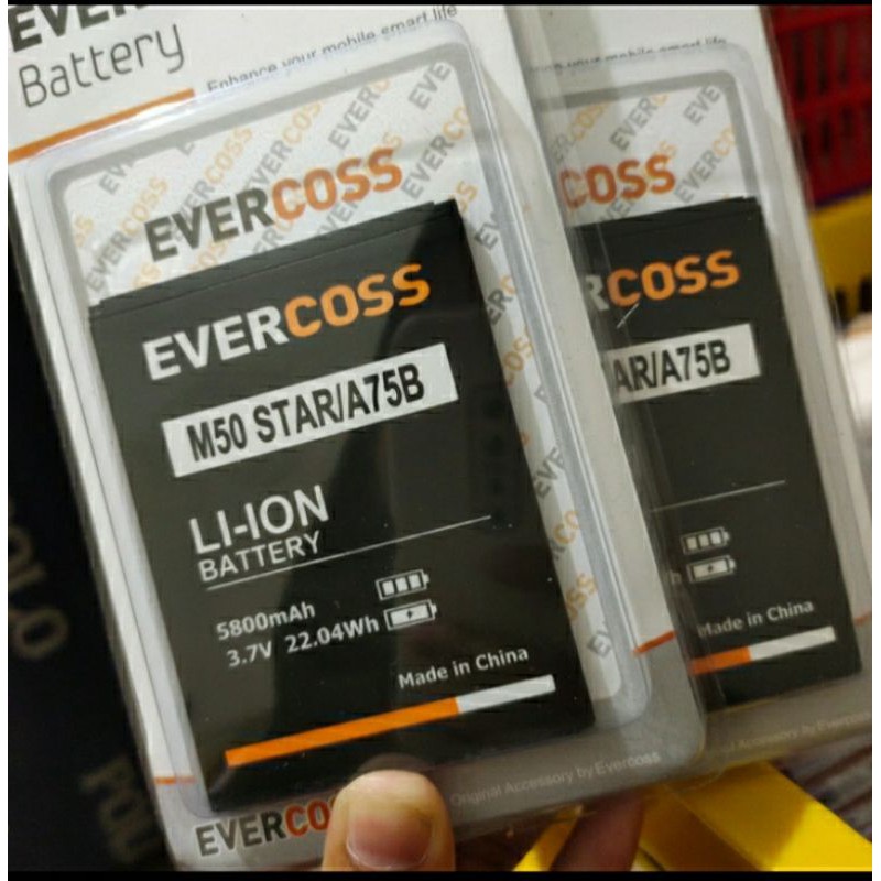 BATTERY EVERCOSS M50 STAR atau Baterai EVERCOSS A75B ori