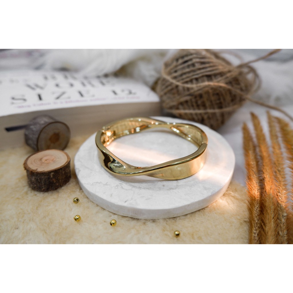 SIMPLE GOLD BRACELET - GELANG KOREA / GELANG SIMPLE / GELANG WANITA / GELANG FASHION / BANGLE