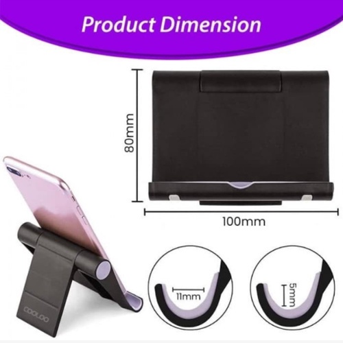 ANG Universal Stand Holder Silicon Pad For iPh / Android Black