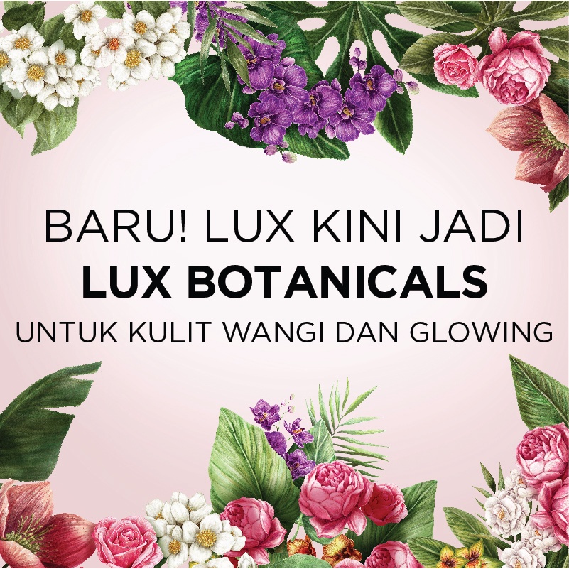 Lux Botanicals Body wash Soft Rose Botol 100ML - Sabun Mandi Cair Pink