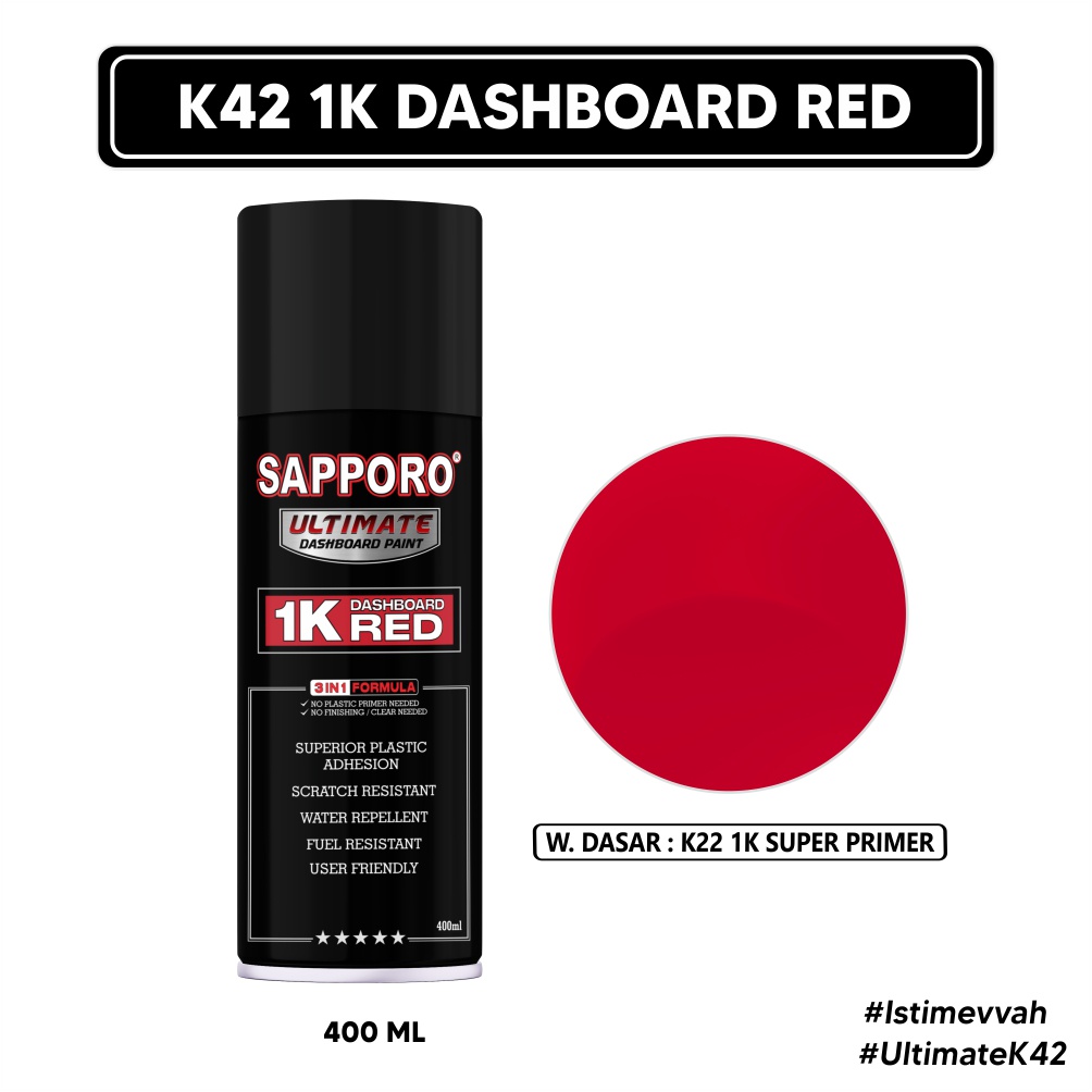 Sapporo Ultimate K42 1K Dashboard Red / Cat Spray Semprot Terbaik