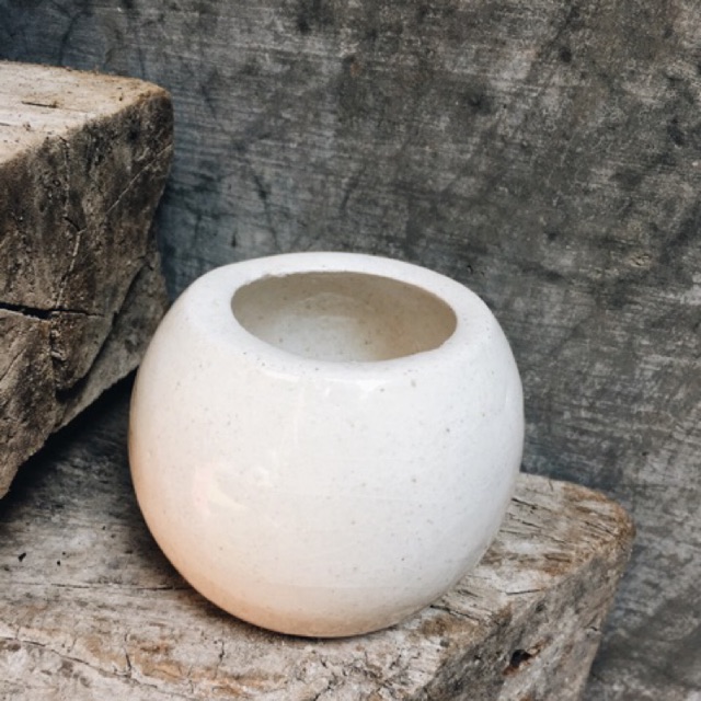 Pot Keramik Bulat Putih - Pot keramik bulat pink - pot keramik bulat biru - Pot Tanaman Hias Minimal