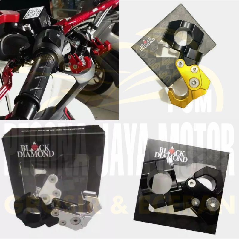 Gantungan Barang Motor Black Diamond Jepit Distang Universal Pcx,Adv,Vixion,Cb150r &amp; Motor Lainnya