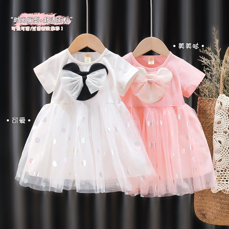 CHUBBI 87 Dress Anak Bayi Perempuan Mouse Head Pita