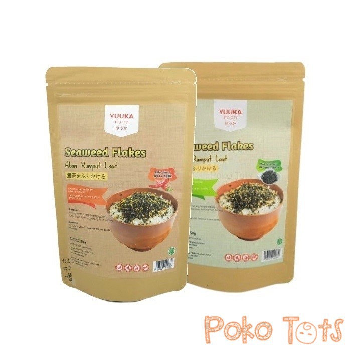 Yuuka Food Seaweed Flakes 50gr Abon Rumput Laut Nori Non MSG WHS