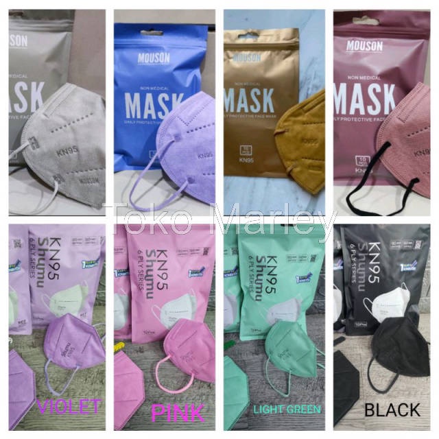 Masker mouson/shumu/careion kn95 warna isi 10