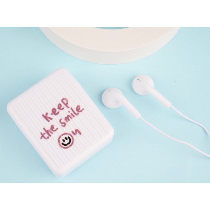 [E-251] Headset Earphone Bentuk Motif KOPER MOTIVASI Hidup / Set Earphone + Wadah Earphone Lucu KOPER TAS MINI