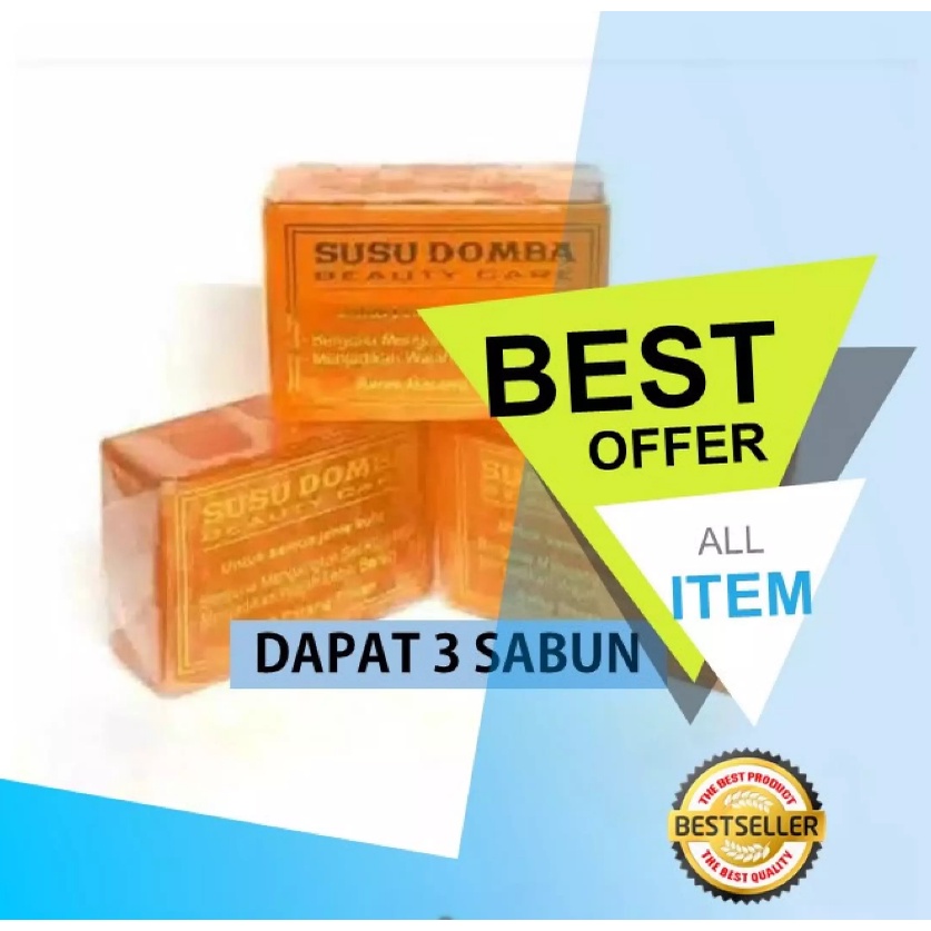 [terhemat 3pcs] Sabun Susu Domba CSD Original Sabun Susu Domba Pembersih muka KUNING ORANGE TRANSPAR