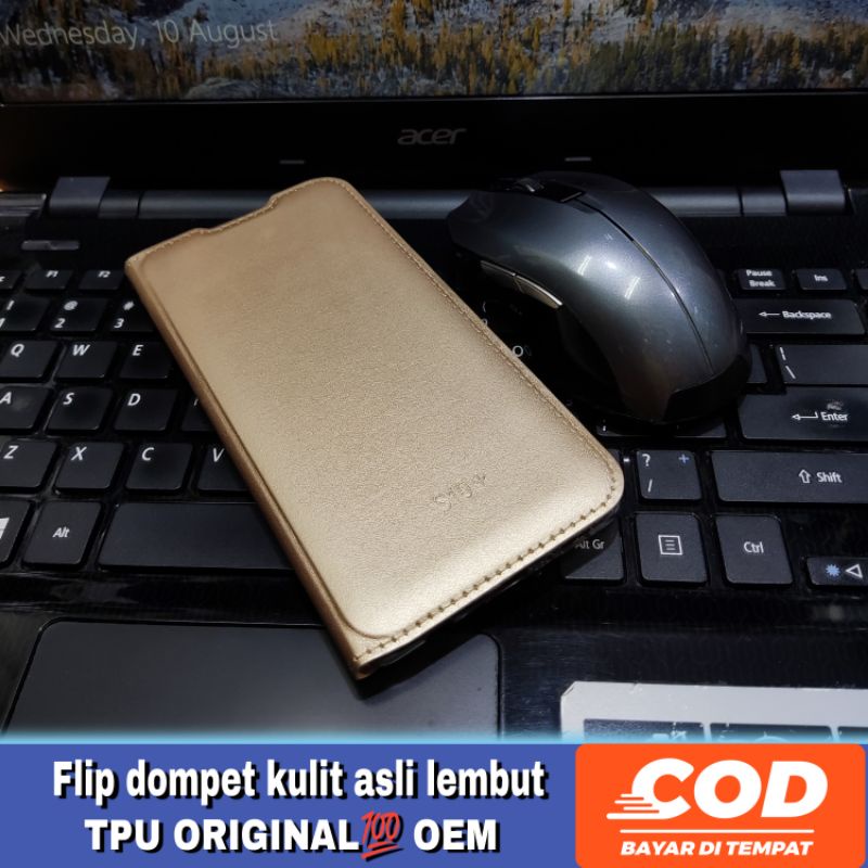 Case Samsung S10 S10 Plus S10 Lite Leather Casing Flip Cover Wallet Sarung Dompet Kulit Premium