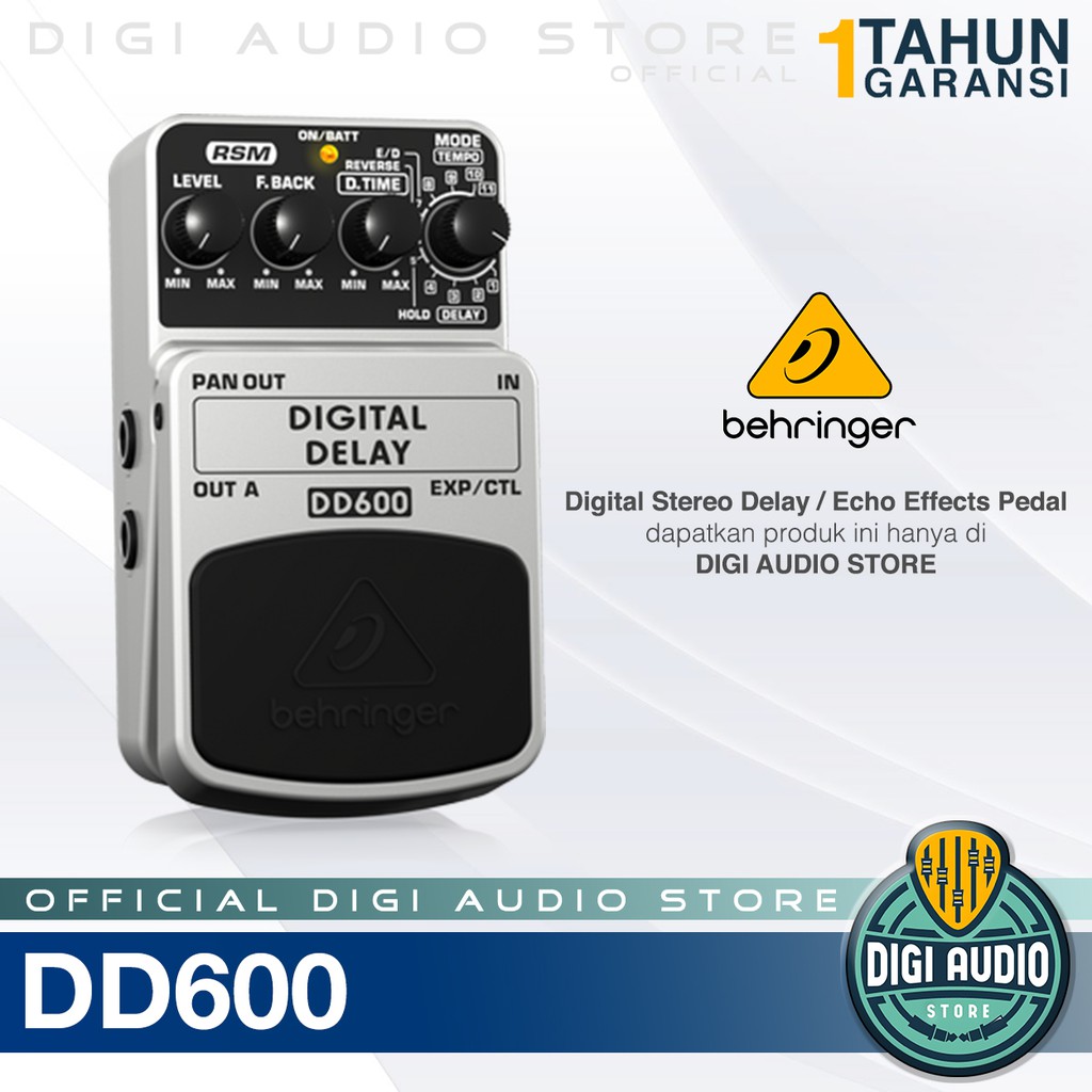 Behringer DD600 Digital Stereo Delay / Echo Gitar Efek Pedal Stompbox