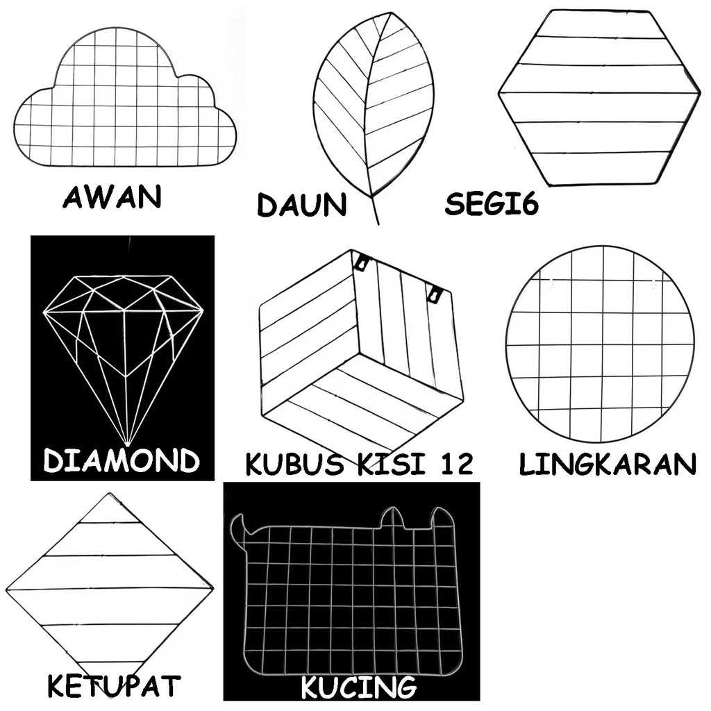 Kawat Ram Macam Model - Rak Dinding Harga /pc