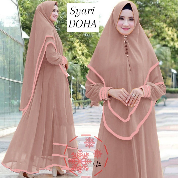 GAMIS SYAR I MUSLIM BUSUI DOHA / GAMIS MUSLIM BUSUI / GAMIS POLOS SYAR I / GAMIS MAXI TERBARU