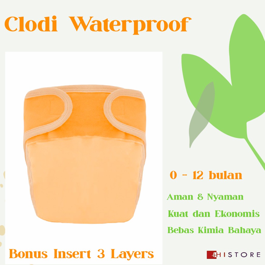 DIAPER CLODI POPOK KAIN DOUBLE TPU WATERPROOF BAHAN PREMIUM