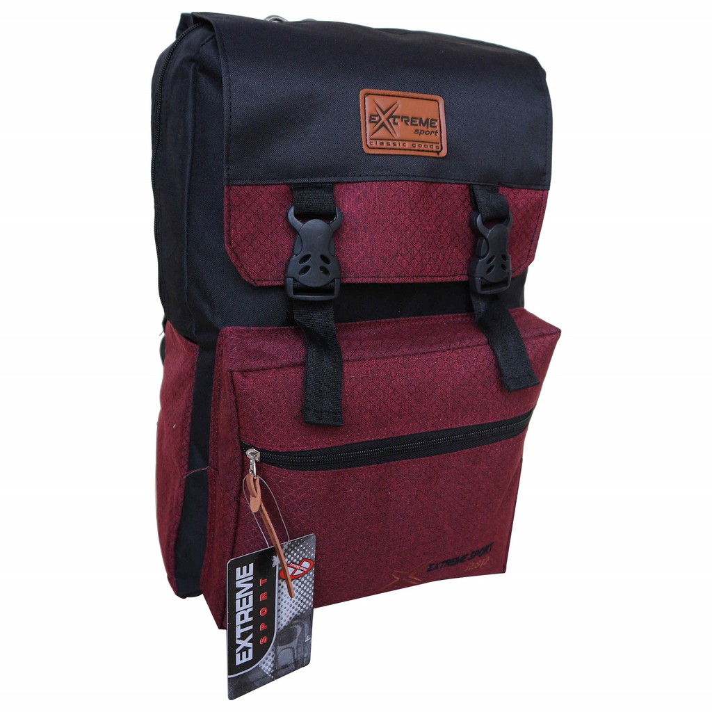 Tas Ransel Punggung Backpack Distro Extreme Merah Tua Bagus Keren Kece