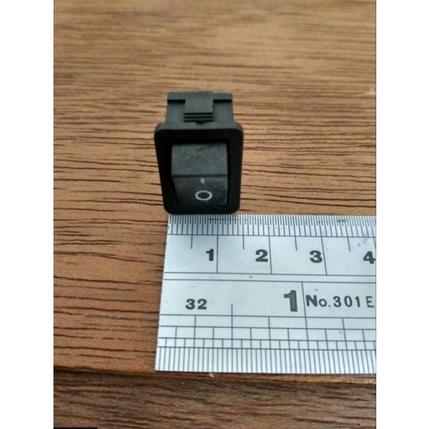 saklar rocker switch kecil hitam on off 2 pin harga per 10 biji