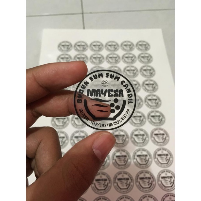 

Sticker Label Produk Homemade Transparan (Bahan Plastik / Anti Air) .