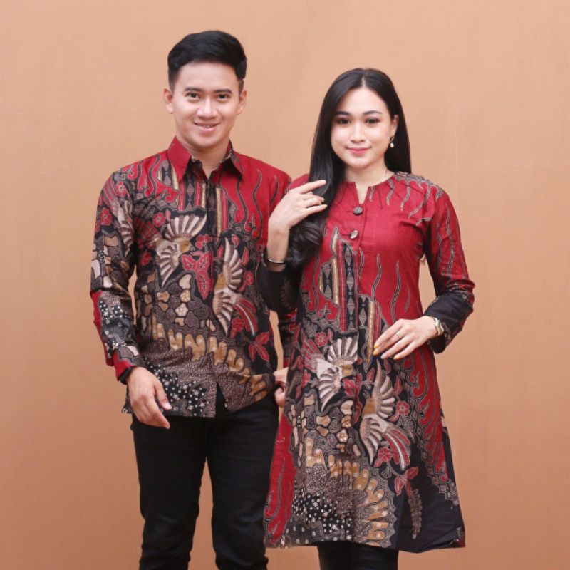 Batik Couple | Batik Couple Modern | Baju Batik Couple | Batik Tunik Couple Ukuran M L XL XXL XXL