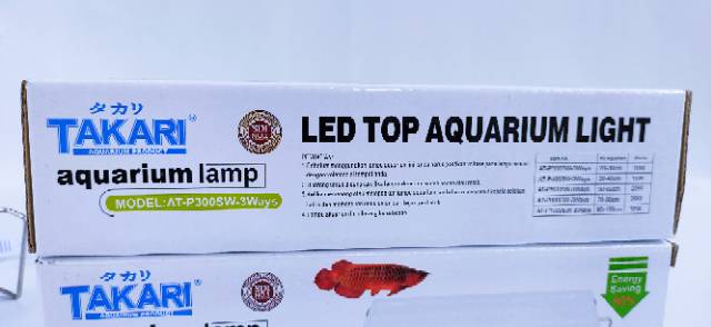 Led Top Aquarium Takari AT-P300SW-3 Ways 10watt 30cm putih biru Lampu Led Akuarium Aquascape