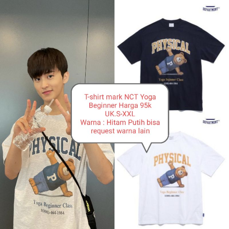 TSHIRT KAOS MARK NCT BEAR YOGA BEGINNER