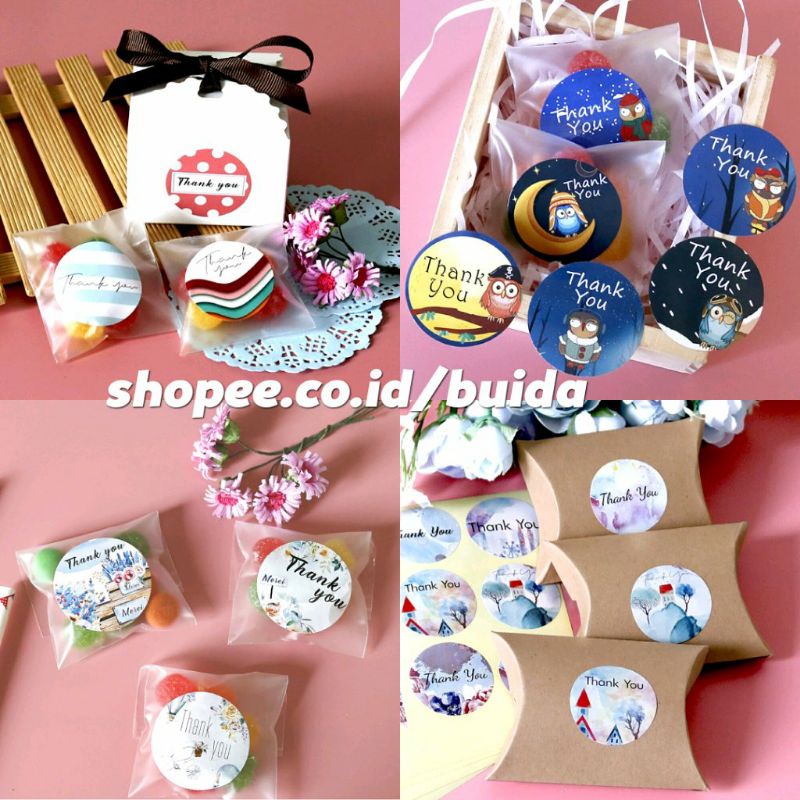 

label stiker sticker thank you aesthetic shabby lukisan rustic classic flower bunga cantik owl burung hantu segel kemasan dekorasi hampers hiasan souvenir bingkisan hantaran amplop terima kasih dus box kotak kue L120 L121 L122 L123
