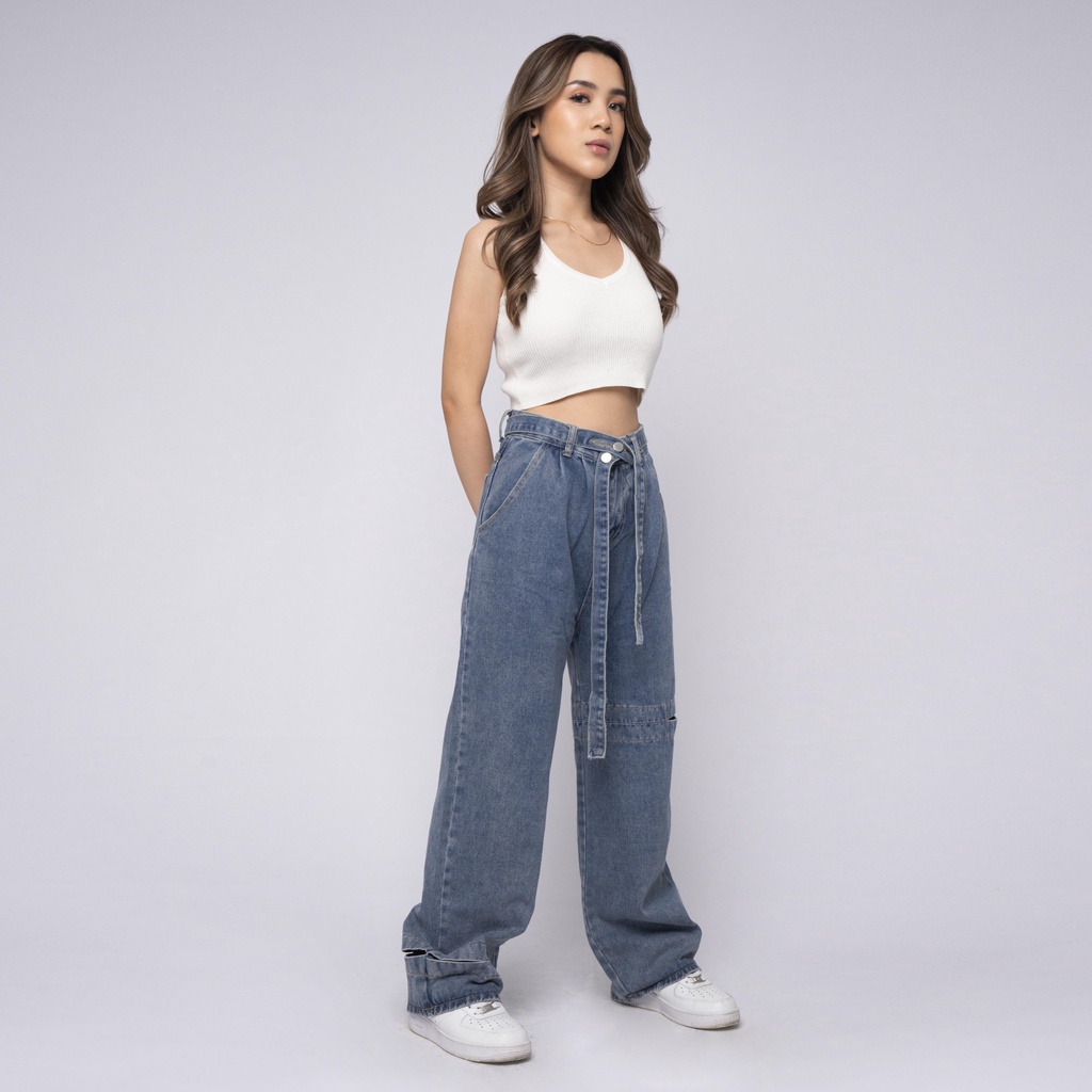 VIERLIN - Jeans 8805 - HIGHWAIST BAGGY JEANS