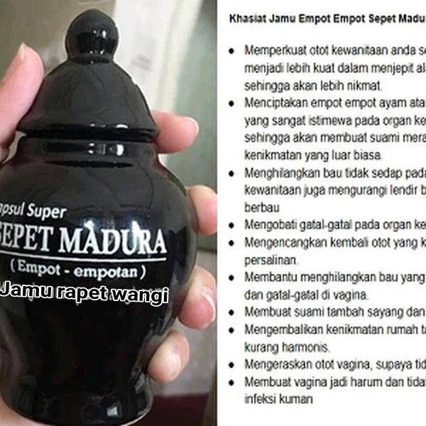 Jamu empot empot super sepet madura jamu perapat vagina dan keputihan