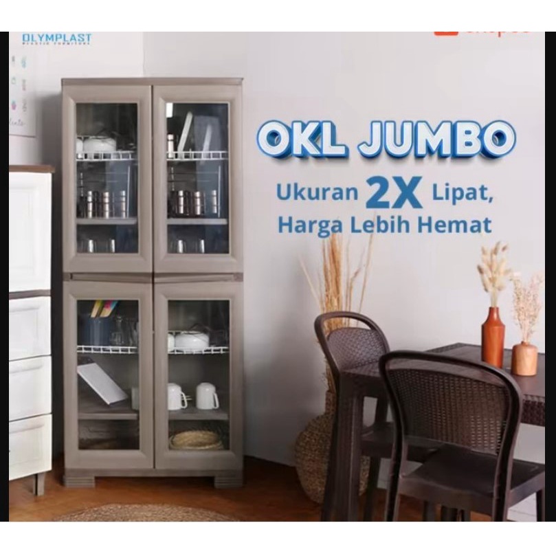 OLYMPLAST OKL JUMBO KITCHEN LOCKER UKURAN BESAR RAK PIRING JUMBO