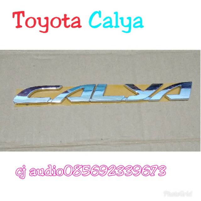 Logo emblem tulisan Toyota CALYA