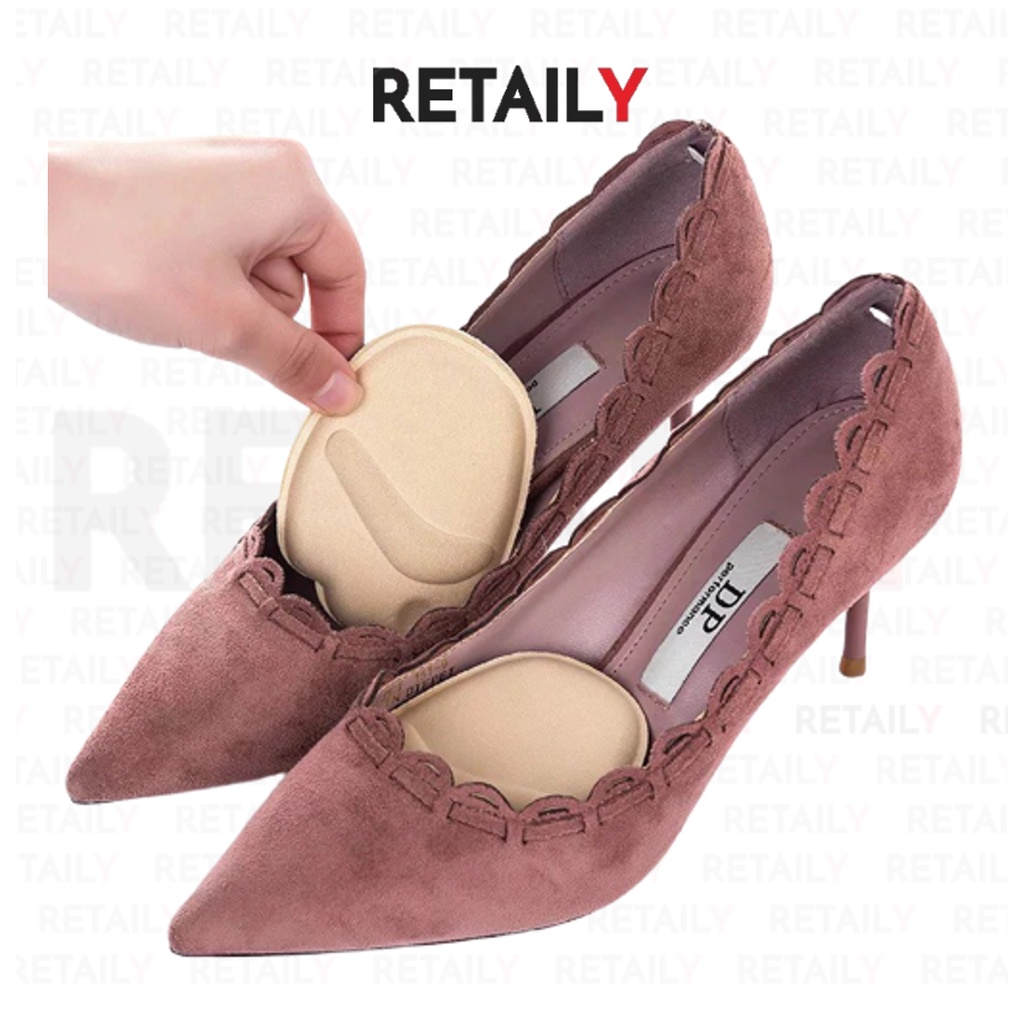 Retaily HL0367 Bantalan Busa Depan Busa Bantalan Alas Kaki Depan Bantalan Kaki Pelindung Kaki Insole busa Anti Slip