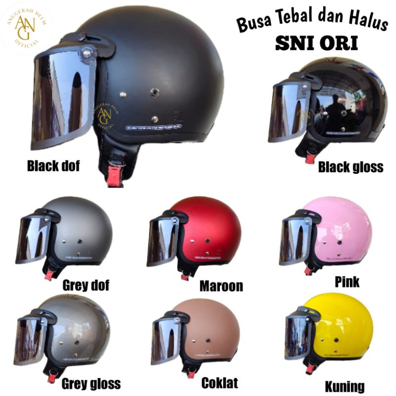 HELM BOGO POLOS KARGLOSS PREMIUM Dewasa Cewek Cowok