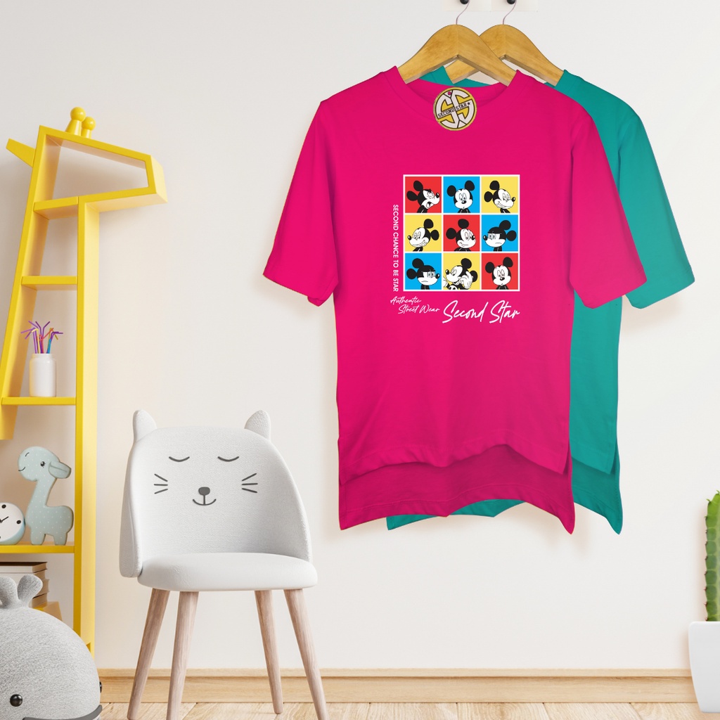 Kaos Tunik Anak Kaos Lengan 3/4 Anak Perempuan Original Secondstar /Baju Atasan Anak Combed 30s- AMR173