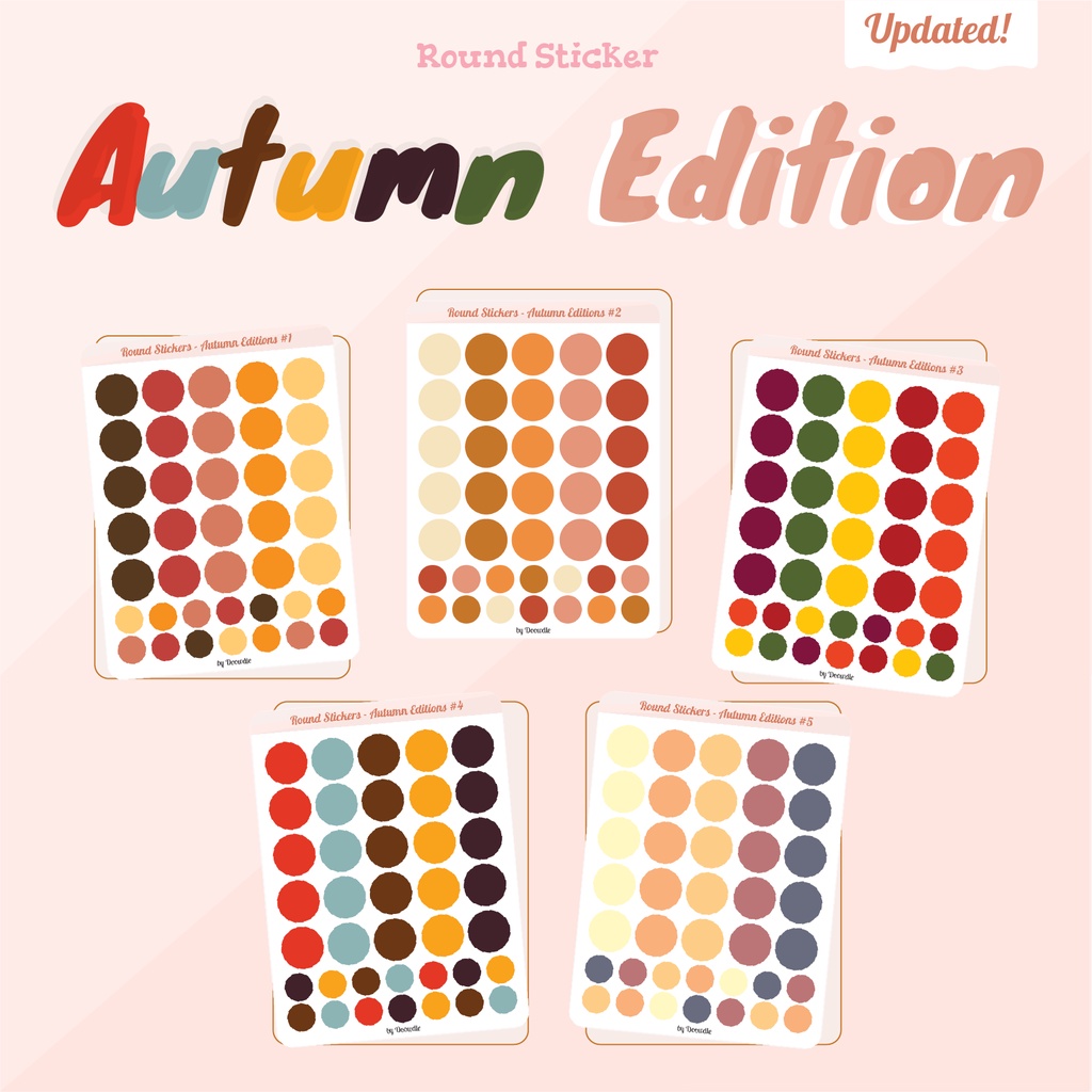 

Doowdle Stiker bulat tema Autumn Dekorasi Dinding, Jurnal