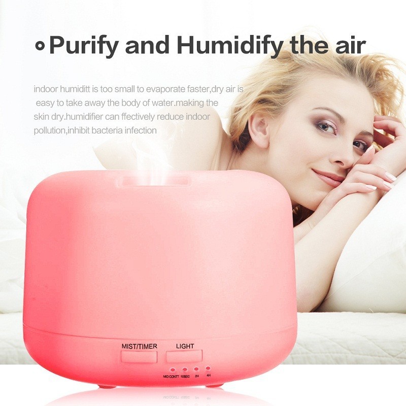 Air Humidifier diffuser Lampu Tidur 7 Warna 300ml Aromatherapy H770