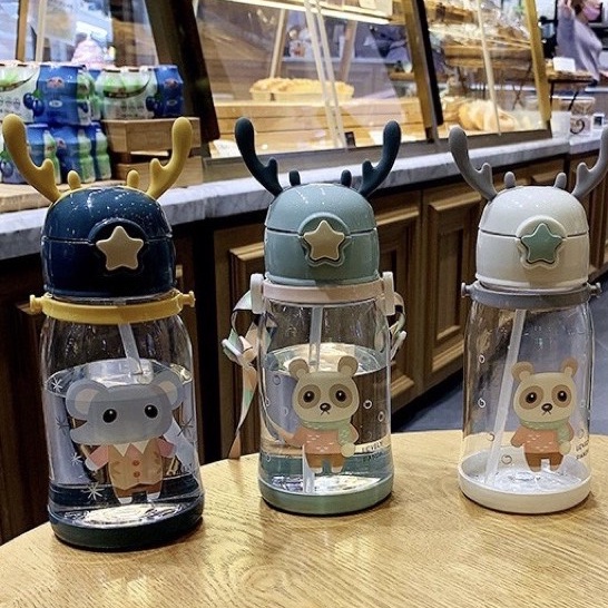 BOTOL MINUM / TEMPAT MINUM ANAK TANDUK RUSA BOTOL BPA FREE 2186