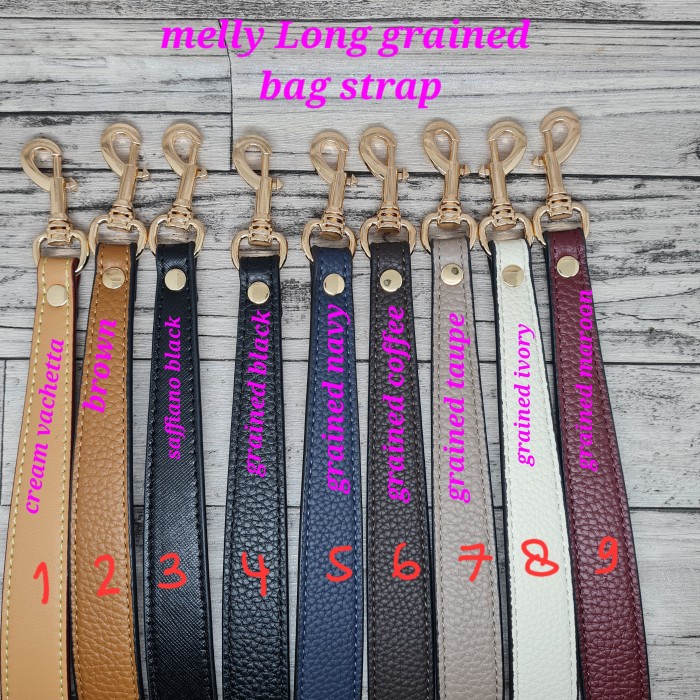 melly grained bag strap / tali tas short midi 82cm