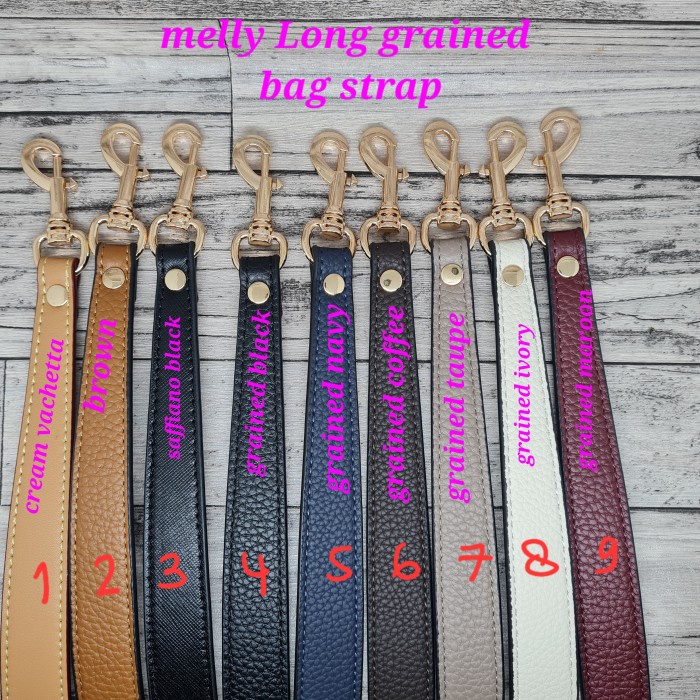 melly grained bag strap / tali tas short midi 82cm