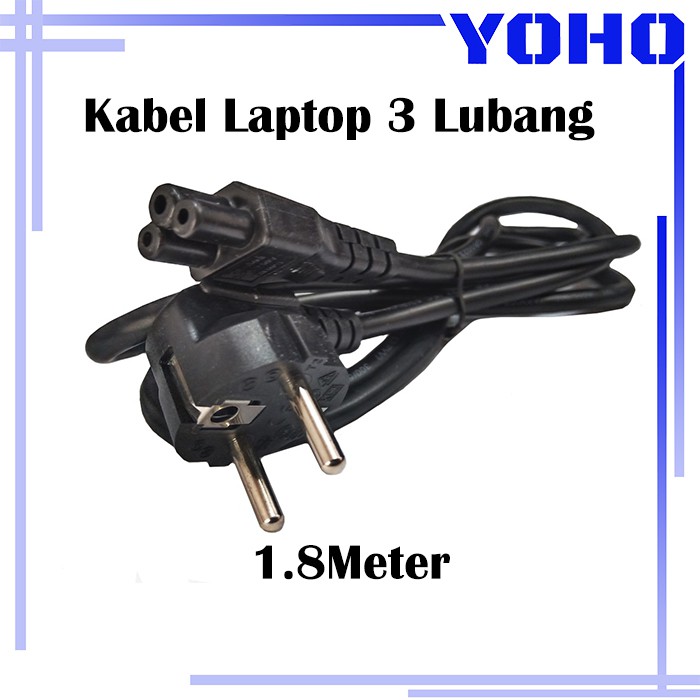 Kabel Laptop 3 Lubang Kabel Power Adaptor Laptop -1.8M