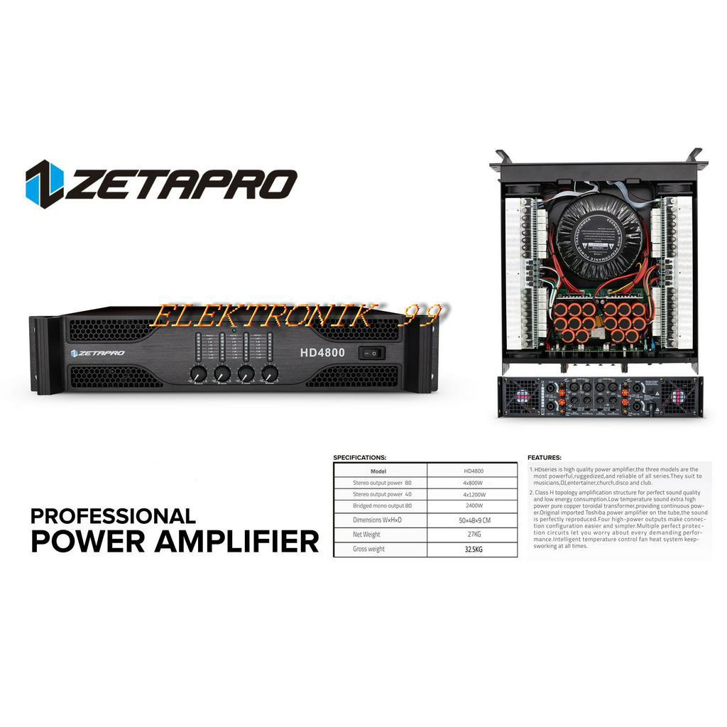POWER AMPLIFIER ZETAPRO HD 4800 HD4800 HD-4800 ORIGINAL ZETAPRO