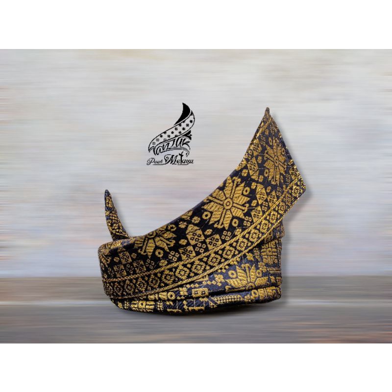 Tanjak melayu hitam gold keren