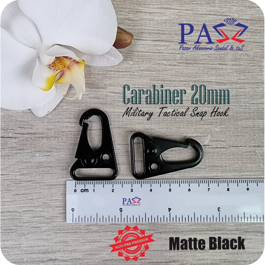 Pengait Kew-Kew Carabiner 20mm Matte Black(Import)