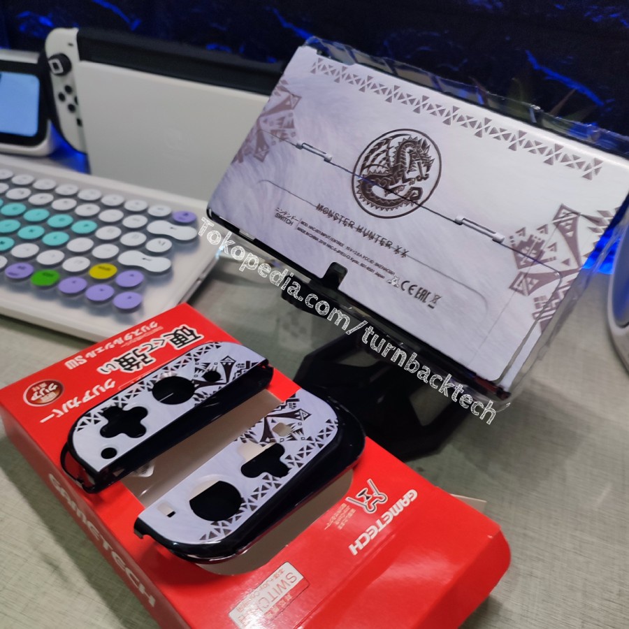 OLED Gametech Fit Dock Case Nintendo Switch OLED Monster Hunter Grey