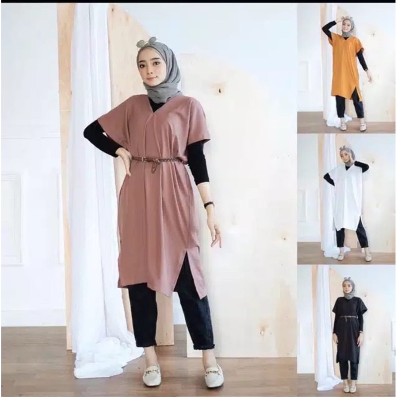 Daisha Long Tunik Terbaru Free Belt