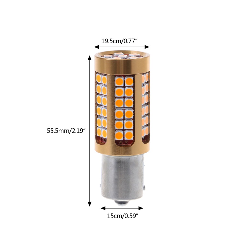 Sun 1pc BAU15S 3030 78SMD Canbus Bohlam Lampu Sein LED Kuning Amber 2018 Untuk Mobil