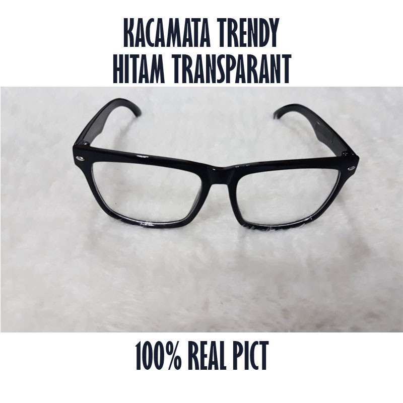 BESTSELLER!! Kacamata Gaya / Kacamata / Kacamata Keren / Hitam Transparant / nastushaa