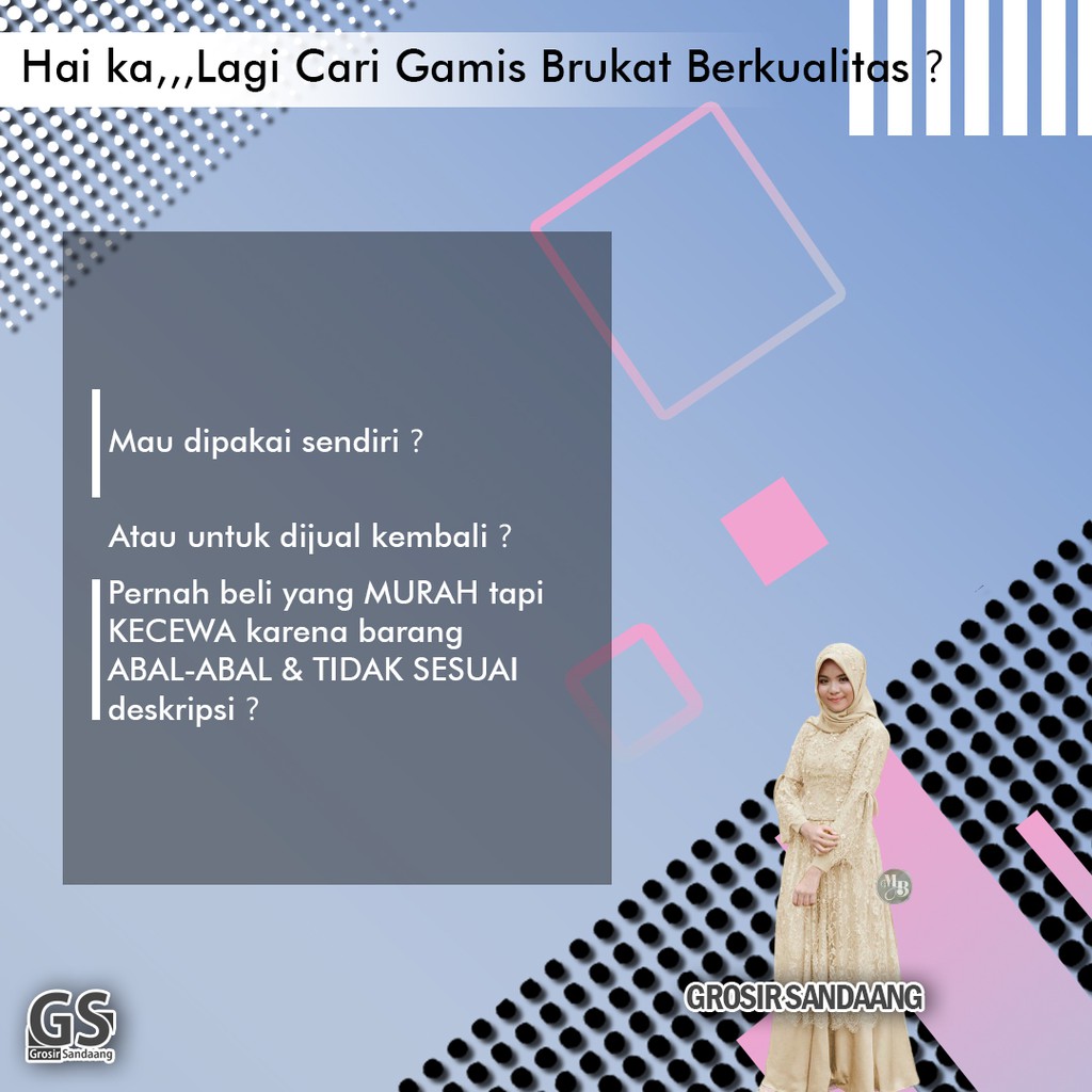 GAMIS SYARI GAUN KONDANGAN PEVITA GAMIS BROKAT GROSIIR SANDAANG